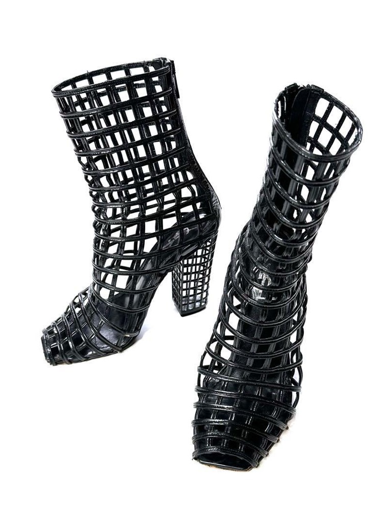Yves Saint Laurent Ss09 Cage High-Heel Ankle Boots